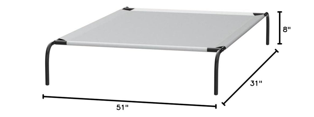 Elevated Dog Bed with Metal Frame, Grey F708