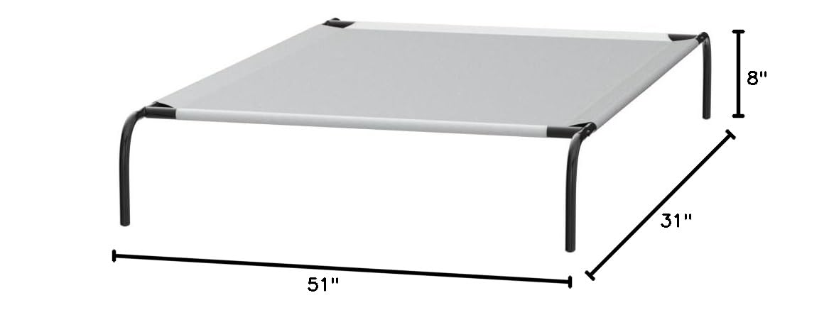 Elevated Dog Bed with Metal Frame, Grey F708