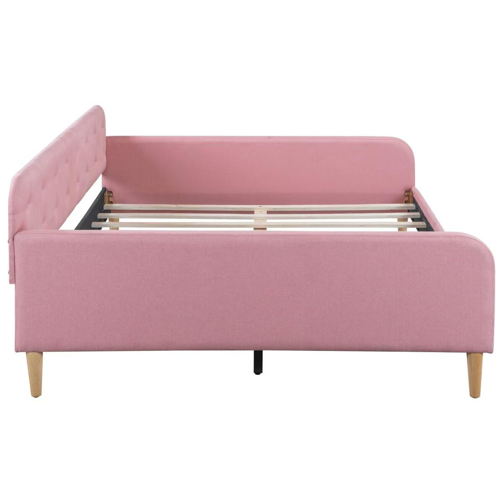 Pink Twin Size Upholstered Daybed J380495