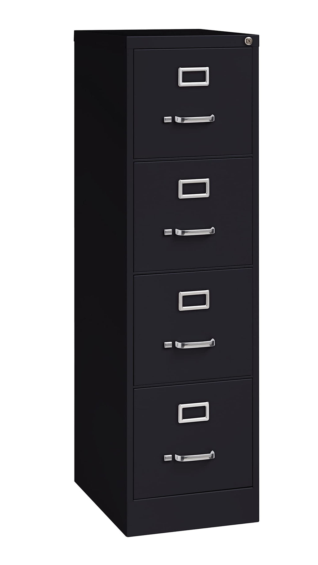 4 Drawer Letter Width Vertical File Cabinet Black O1476