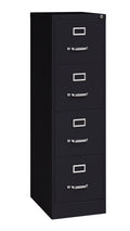 4 Drawer Letter Width Vertical File Cabinet Black O1476