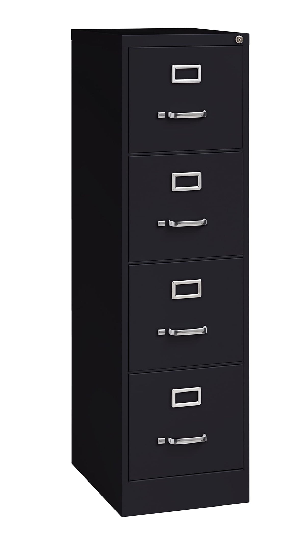 4 Drawer Letter Width Vertical File Cabinet Black O1476
