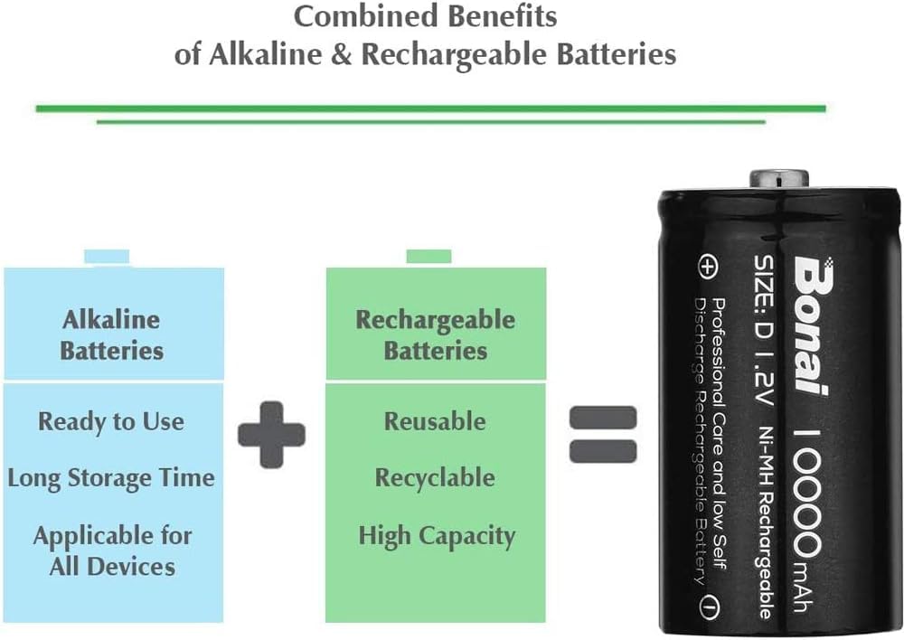 Rechargeable D Batteries 4 Pack Z46088