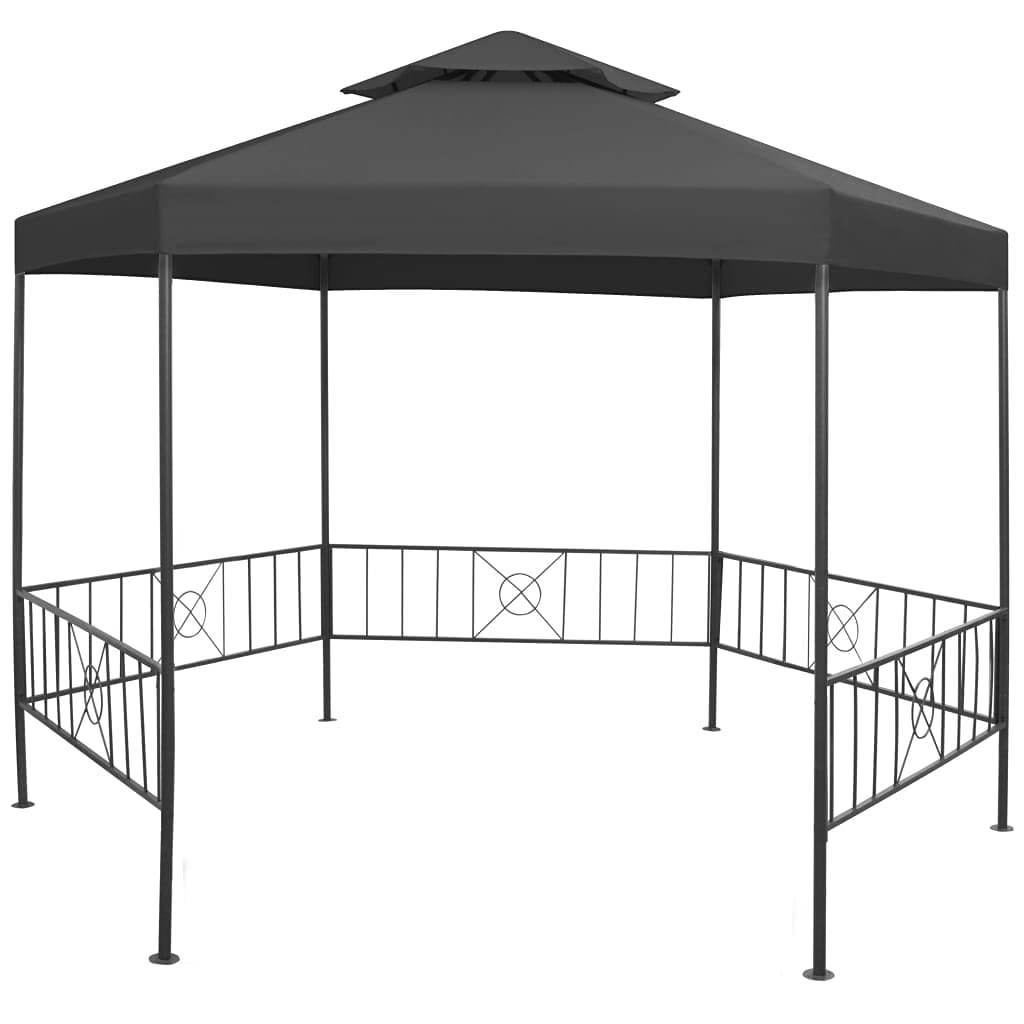 Gazebo Canopy Tent 127.2"x108.3"x104.3" Anthracite C65164