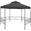 Gazebo Canopy Tent 127.2"x108.3"x104.3" Anthracite C65164
