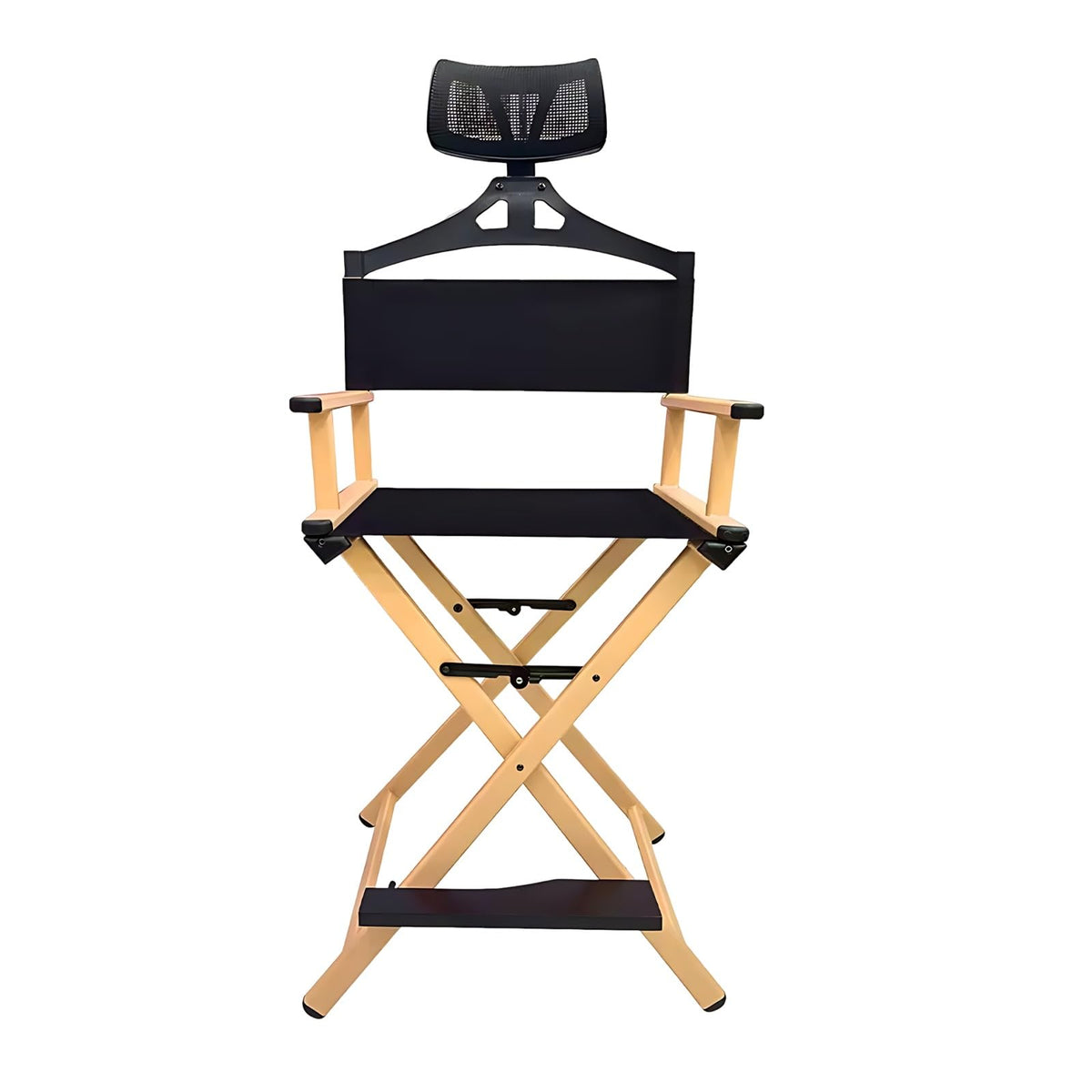 Tall Foldable Makeup Artist Chair with Footrest U473444