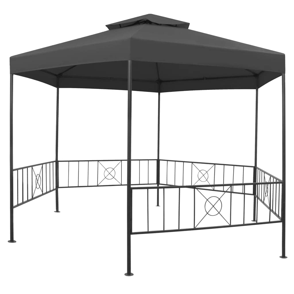 Gazebo Canopy Tent 127.2"x108.3"x104.3" Anthracite C65164