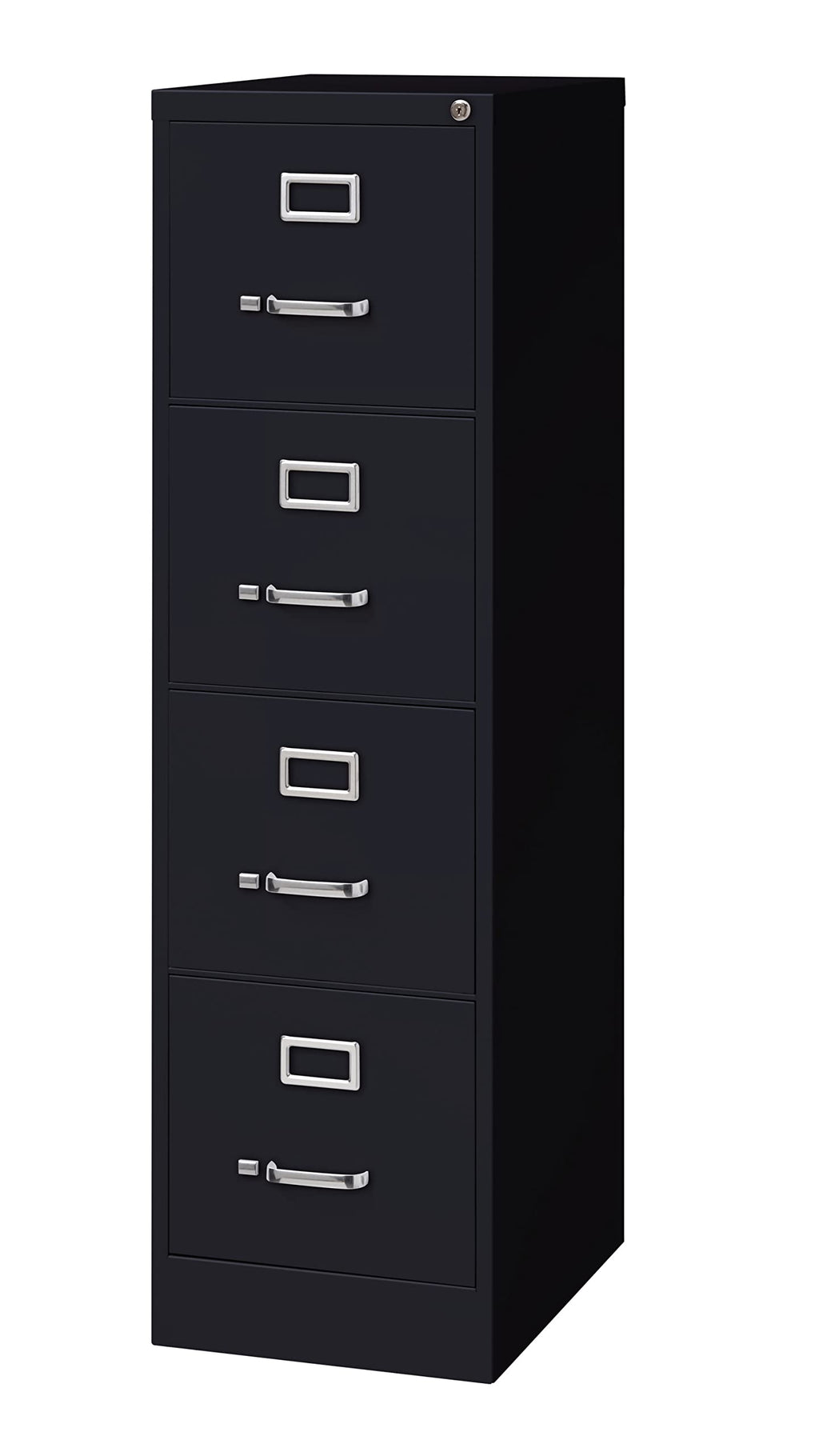 4 Drawer Letter Width Vertical File Cabinet Black O1476