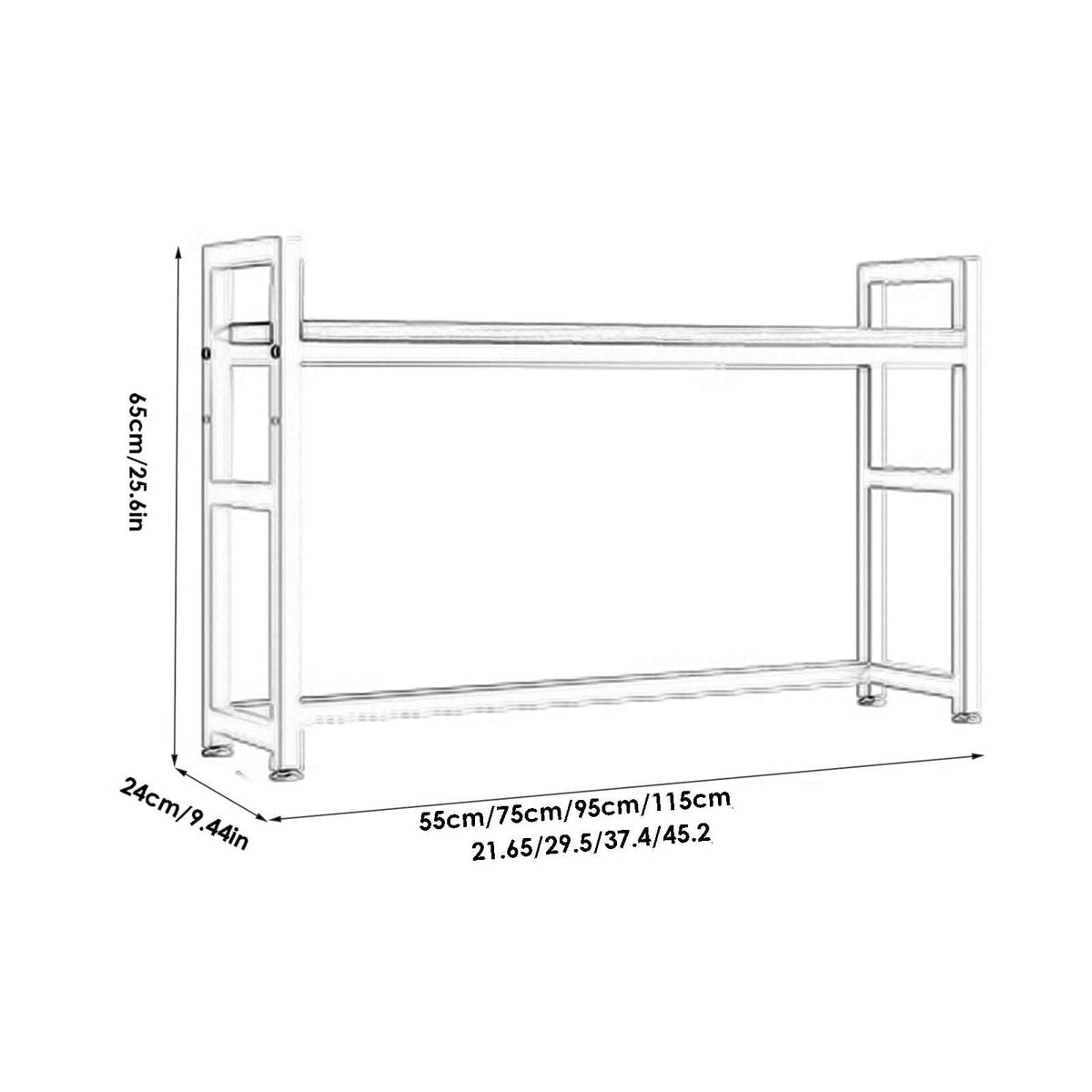 White Wood and Metal Desktop Bookcase I66581