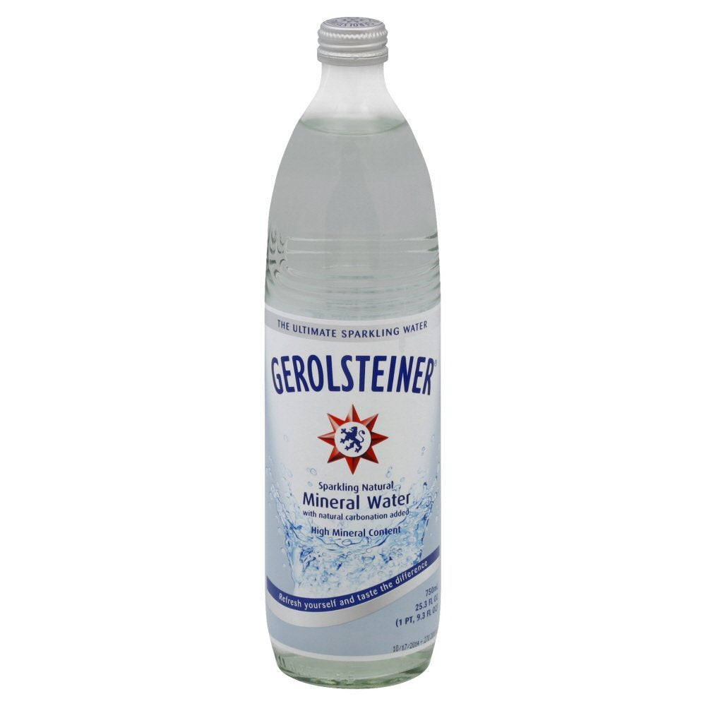 Natural Sparkling Mineral Water Glass Bottle 25.3 oz X38326
