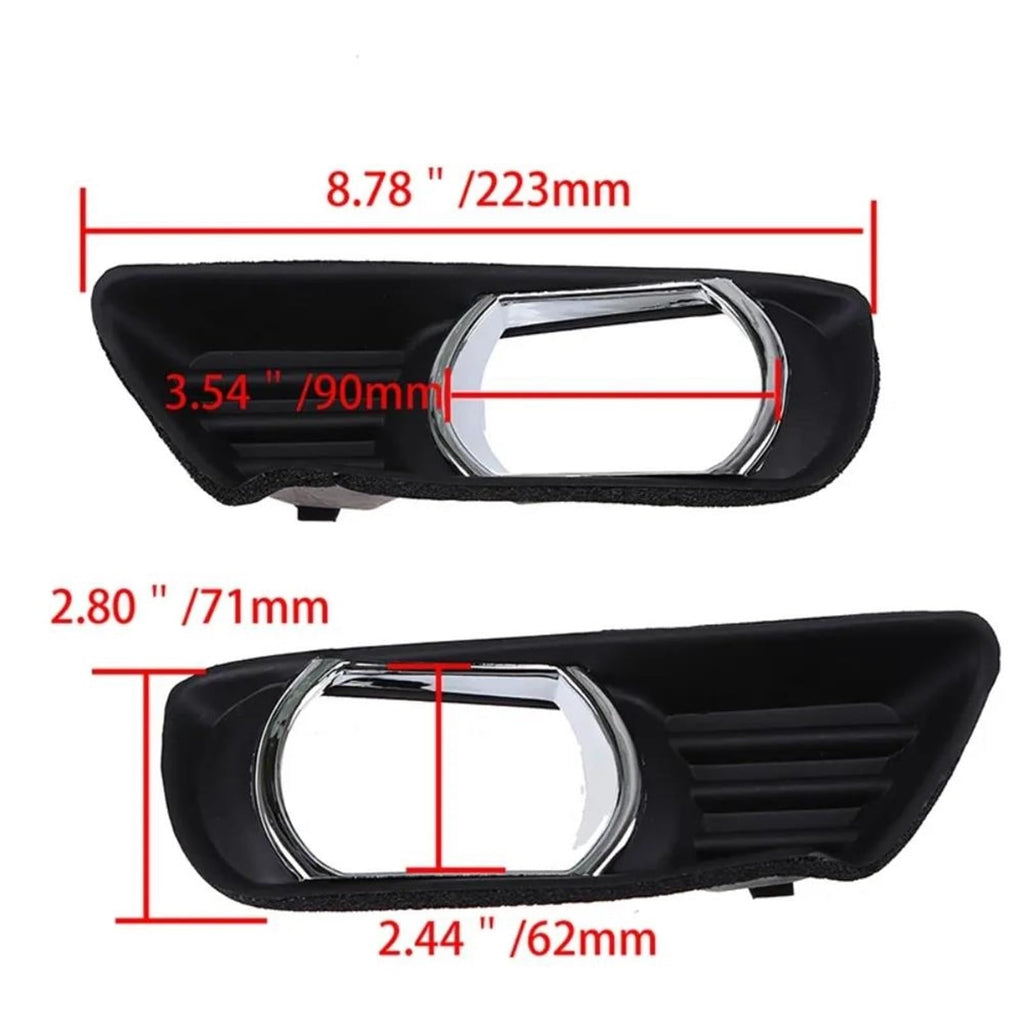 Front Bumper Fog Light Covers Bezel Hole Grilles Y968