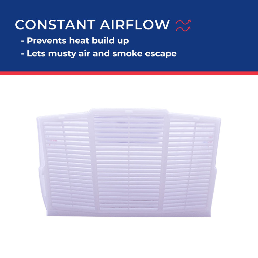 White RV Fan and Vent Cover W3655