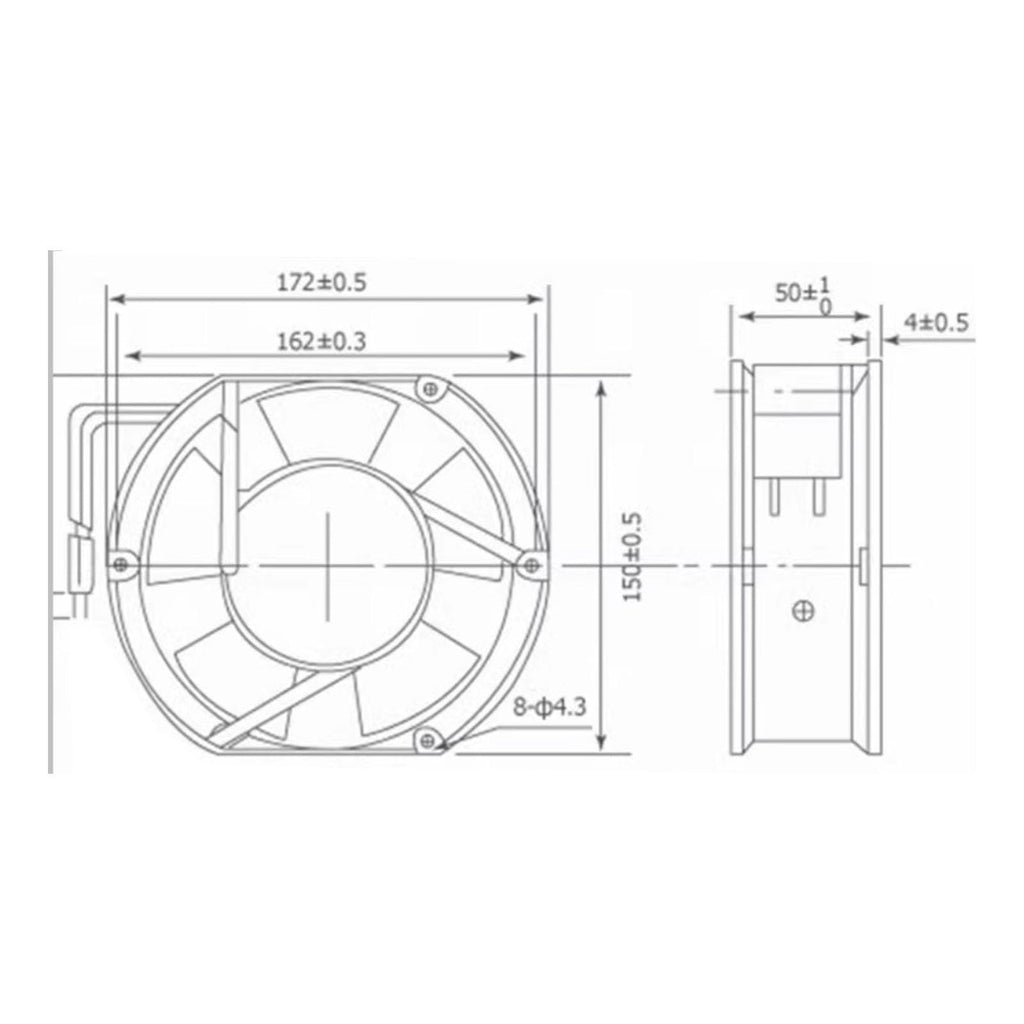 172mm DC 24V Case Fan X819