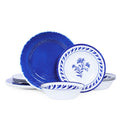 Blue 12-Piece Melamine Dinnerware Set F65374