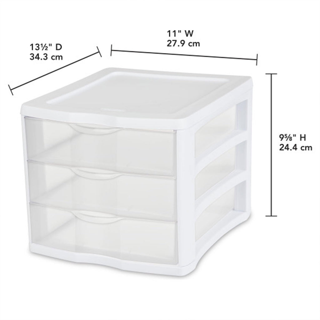 Wide 3-Drawer Storage Unit 4-Pack R186634