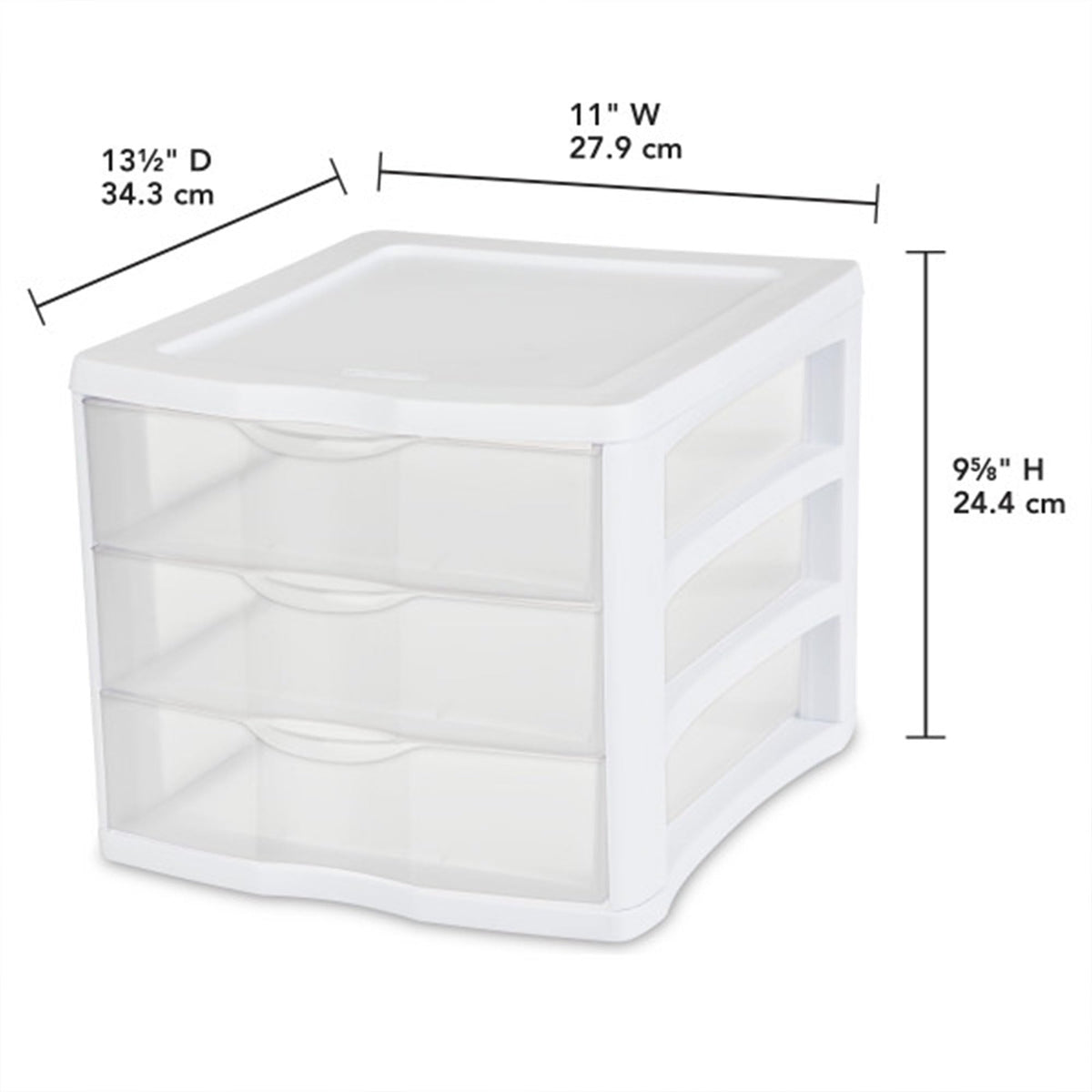 Wide 3-Drawer Storage Unit 4-Pack R186634