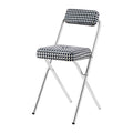Cushioned Folding Bar Stool with Backrest Y9833