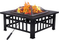 32'' Black Wood Burning Outdoor Fire Pit Z590109
