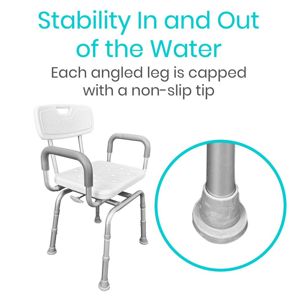 Swivel Shower Chair with Removable Back & Arms Q31537