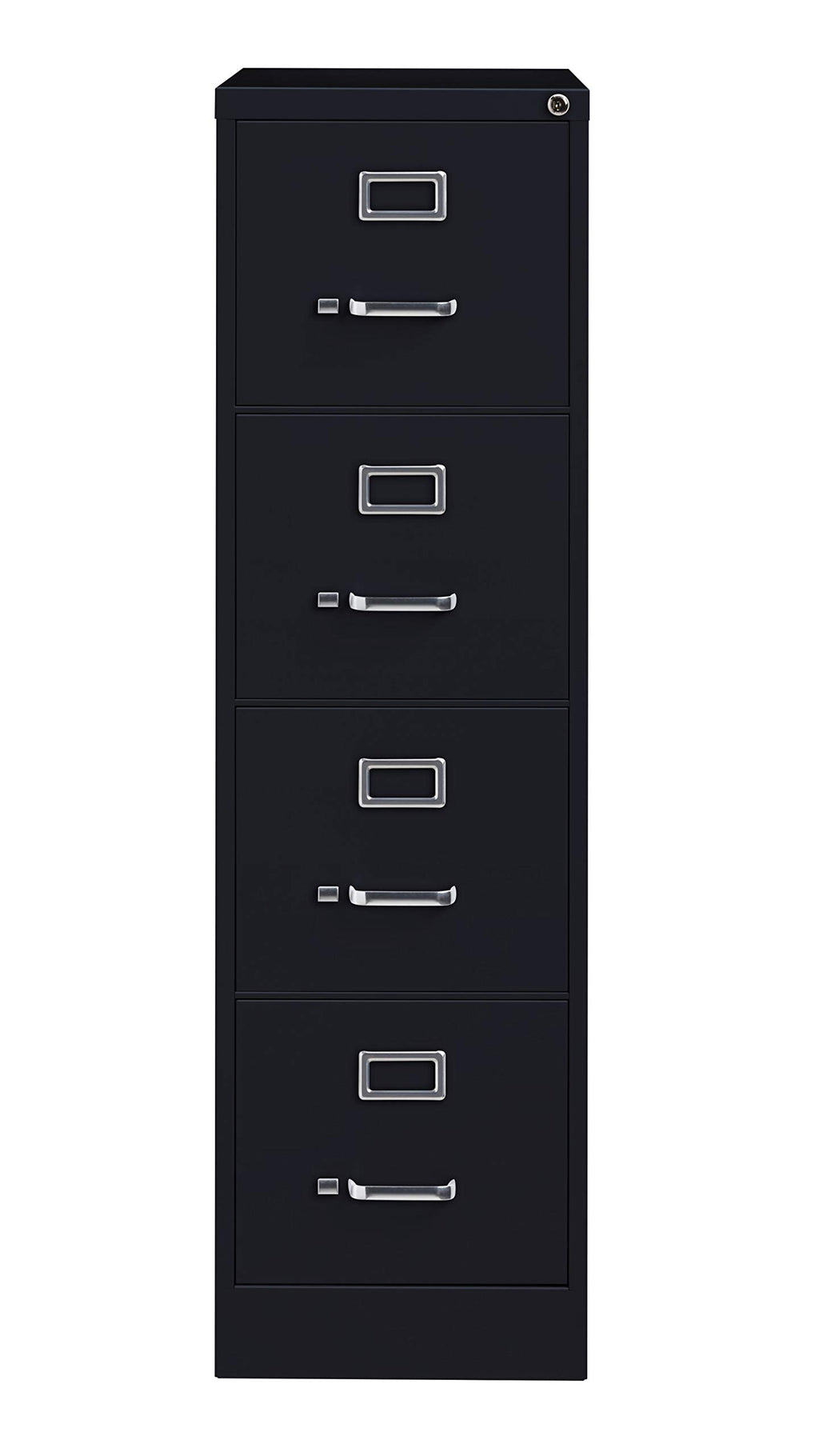 4 Drawer Letter Width Vertical File Cabinet Black O1476