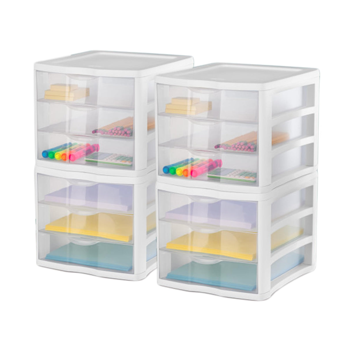 Wide 3-Drawer Storage Unit 4-Pack R186634