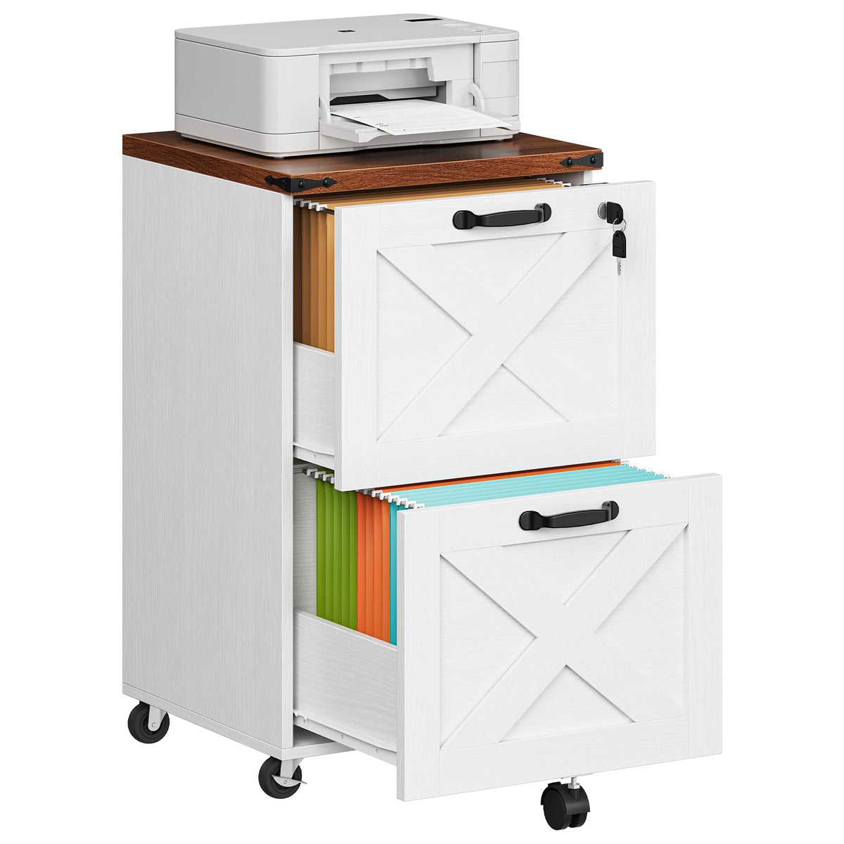 2 Drawer Locking Wood File Cabinet I6607