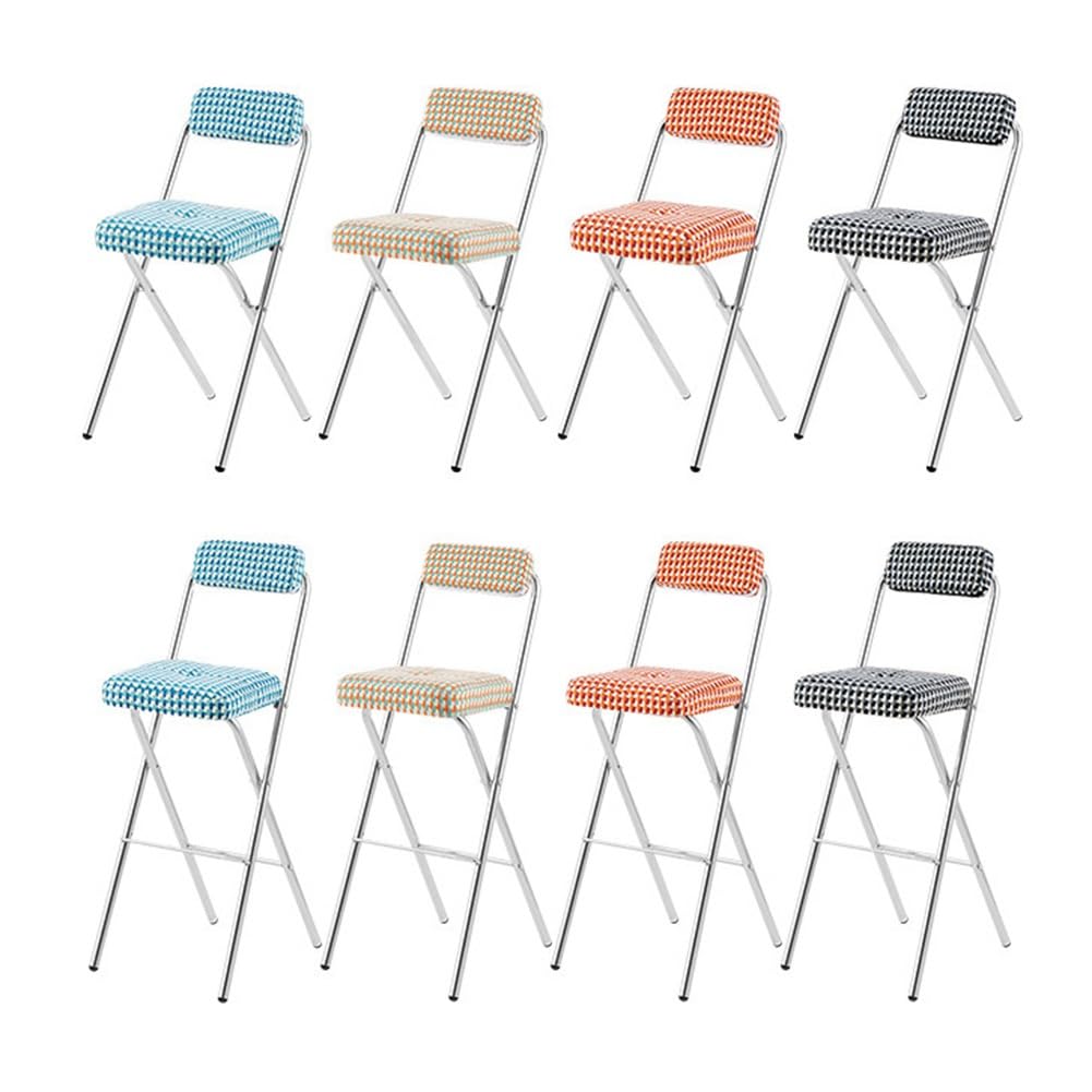 Cushioned Folding Bar Stool with Backrest Y9833