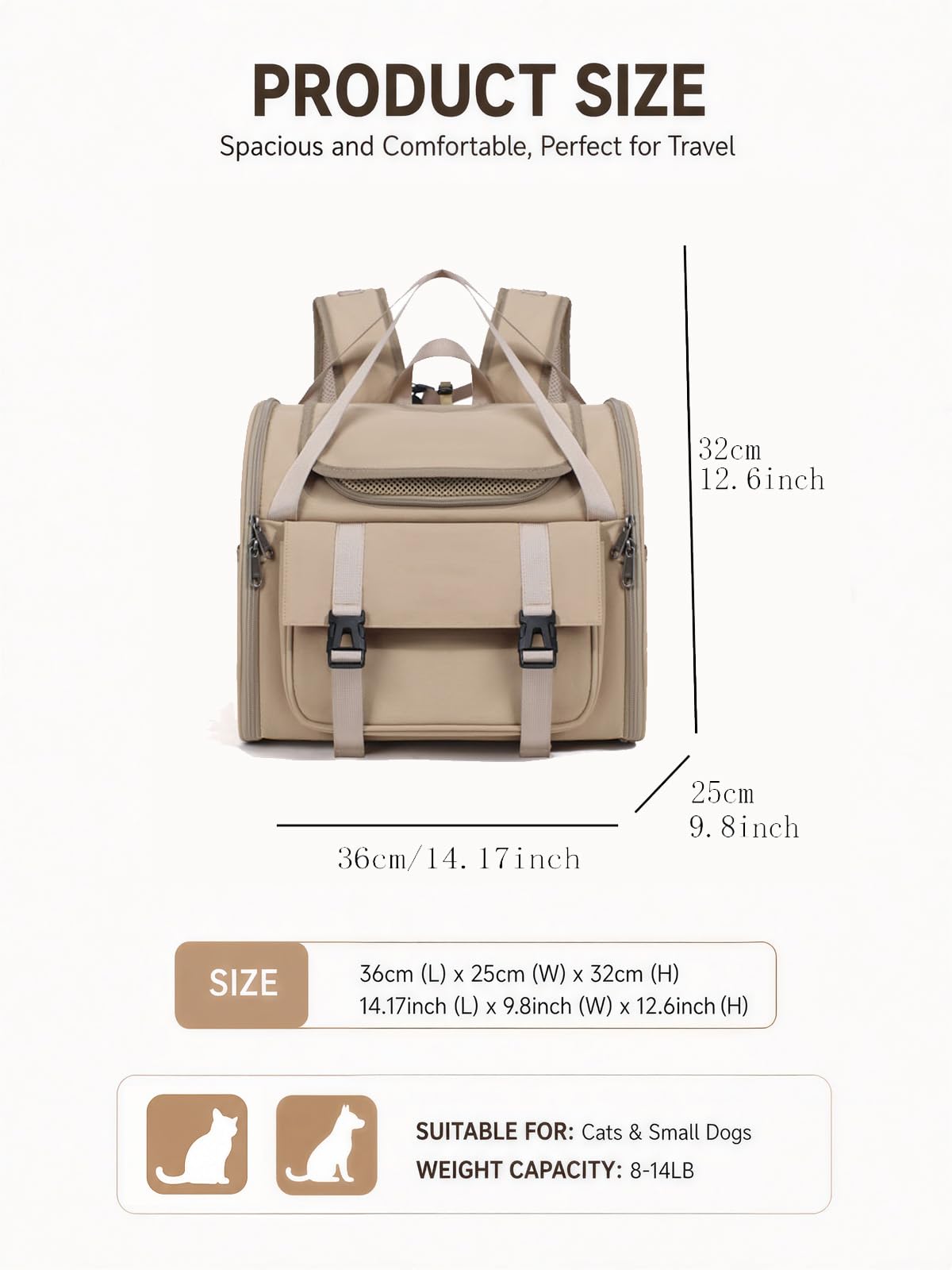 Soft Pet Backpack Carrier D7226