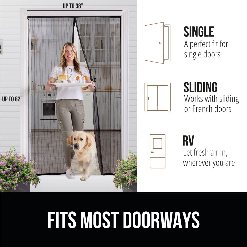 Magnetic Screen Door Black 38Wx82H T311