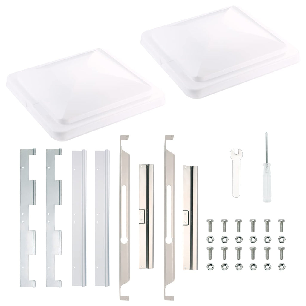 White RV Vent Lid Replacements 2-Pack V1308