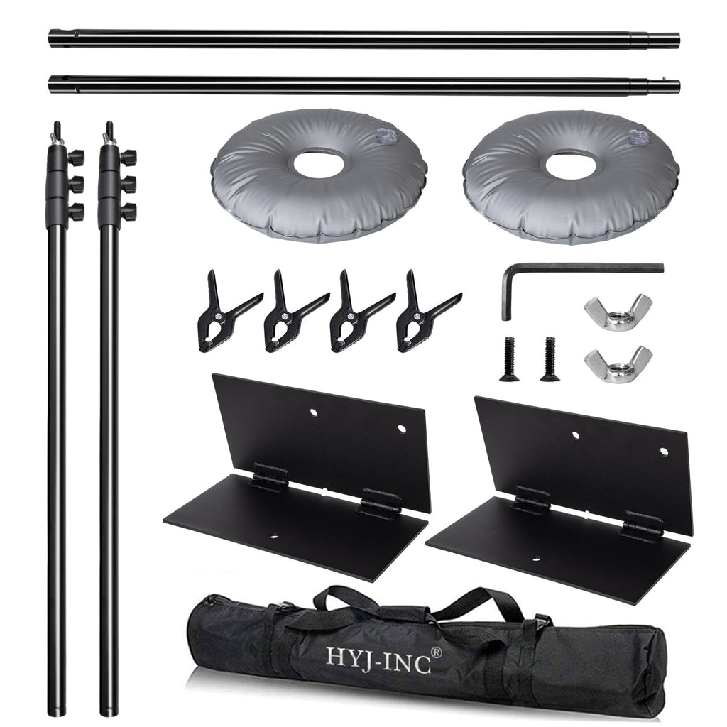 Adjustable Photography Backdrop Stand Kit 10ft x 8.5ft with Clamps and Carrying Bag V969001