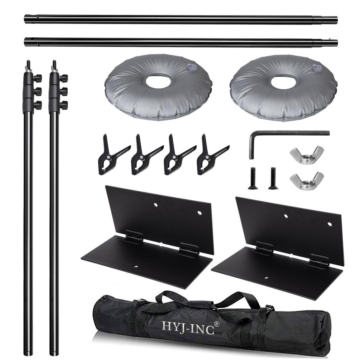 Adjustable Photography Backdrop Stand Kit 10ft x 8.5ft with Clamps and Carrying Bag V969001