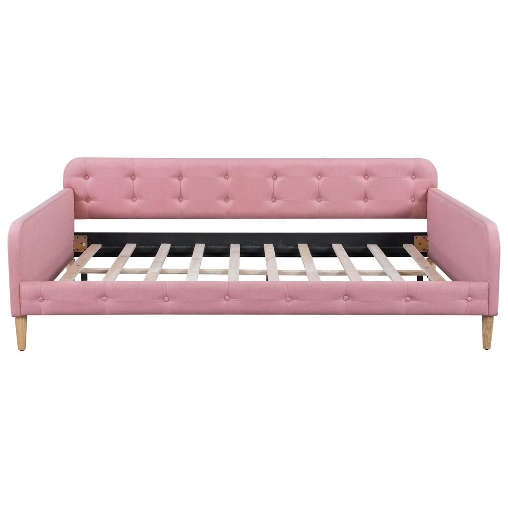 Pink Twin Size Upholstered Daybed J380495