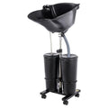Portable Height & Angle Adjustable Shampoo Bowl with Electric Pump & 2 Bucket S29270