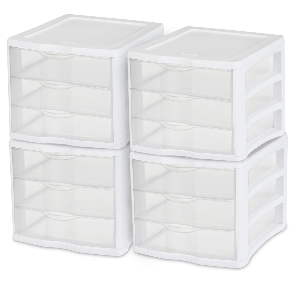 Wide 3-Drawer Storage Unit 4-Pack R186634