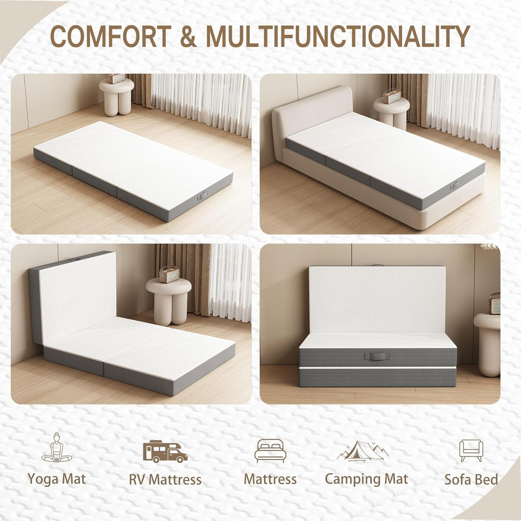 6 Inch Tri-Fold Mattress Topper V3305