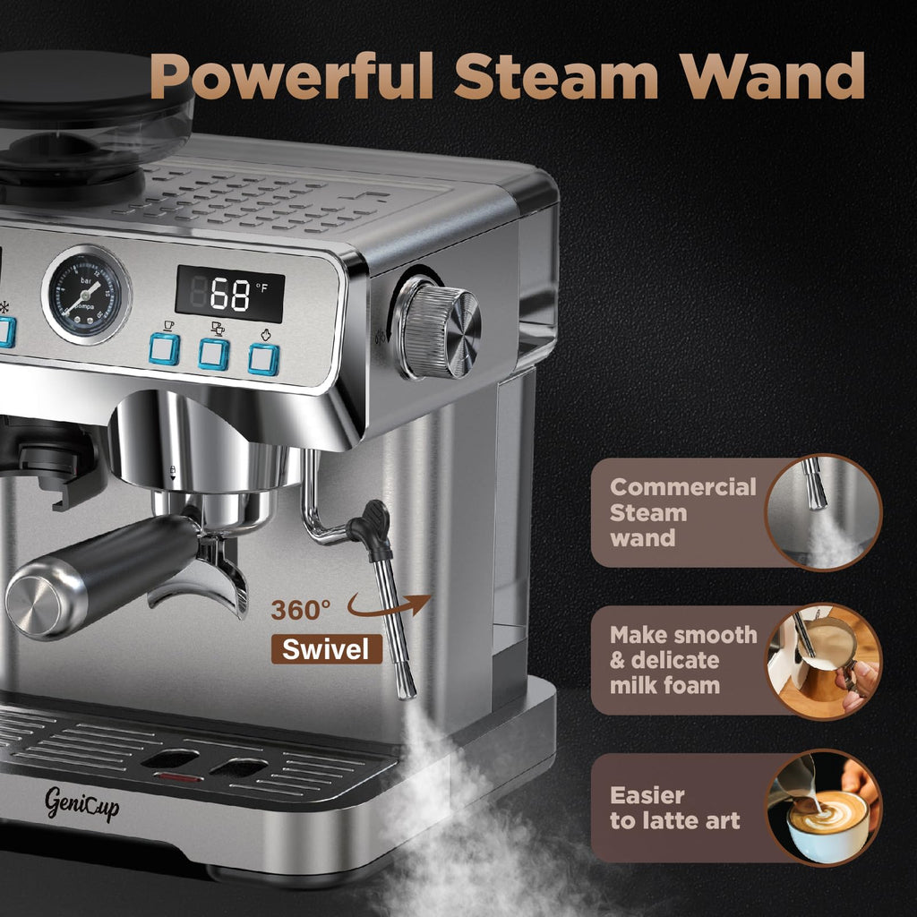 Espresso Machine with Grinder 20 Bar 68oz Water Tank P198836