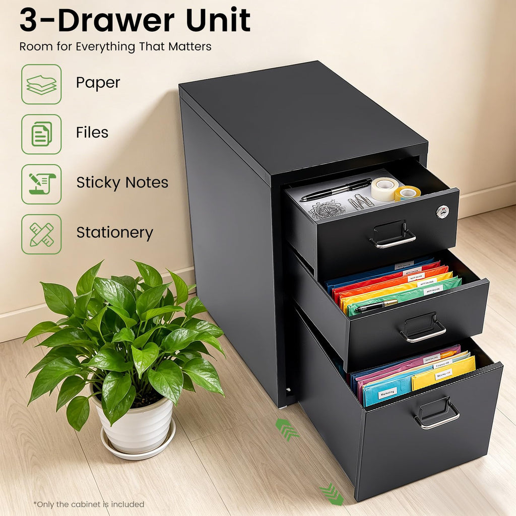 3 Drawer File Cabinet with Lock Q947439