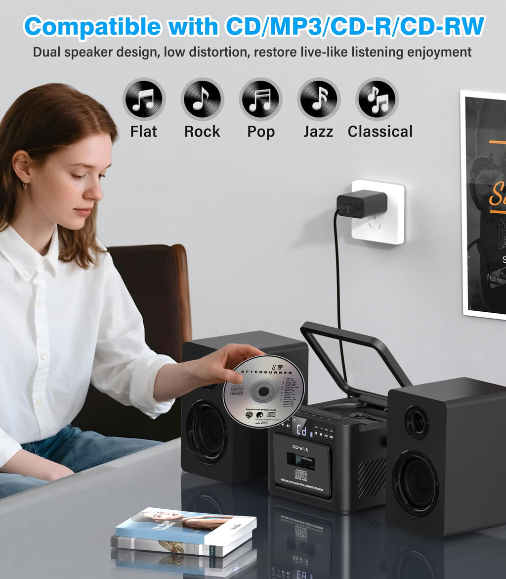 Home Stereo System with CD and Cassette Player F539