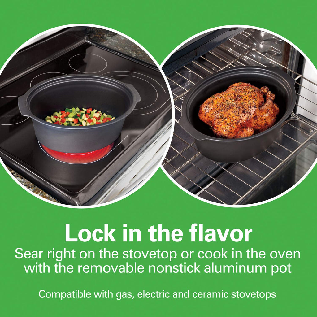 Programmable 6 Quart Slow Cooker with Travel Lid Lock A2122