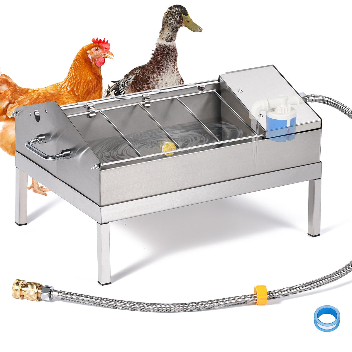 Automatic Chicken Waterer and Feeder Set Q60791