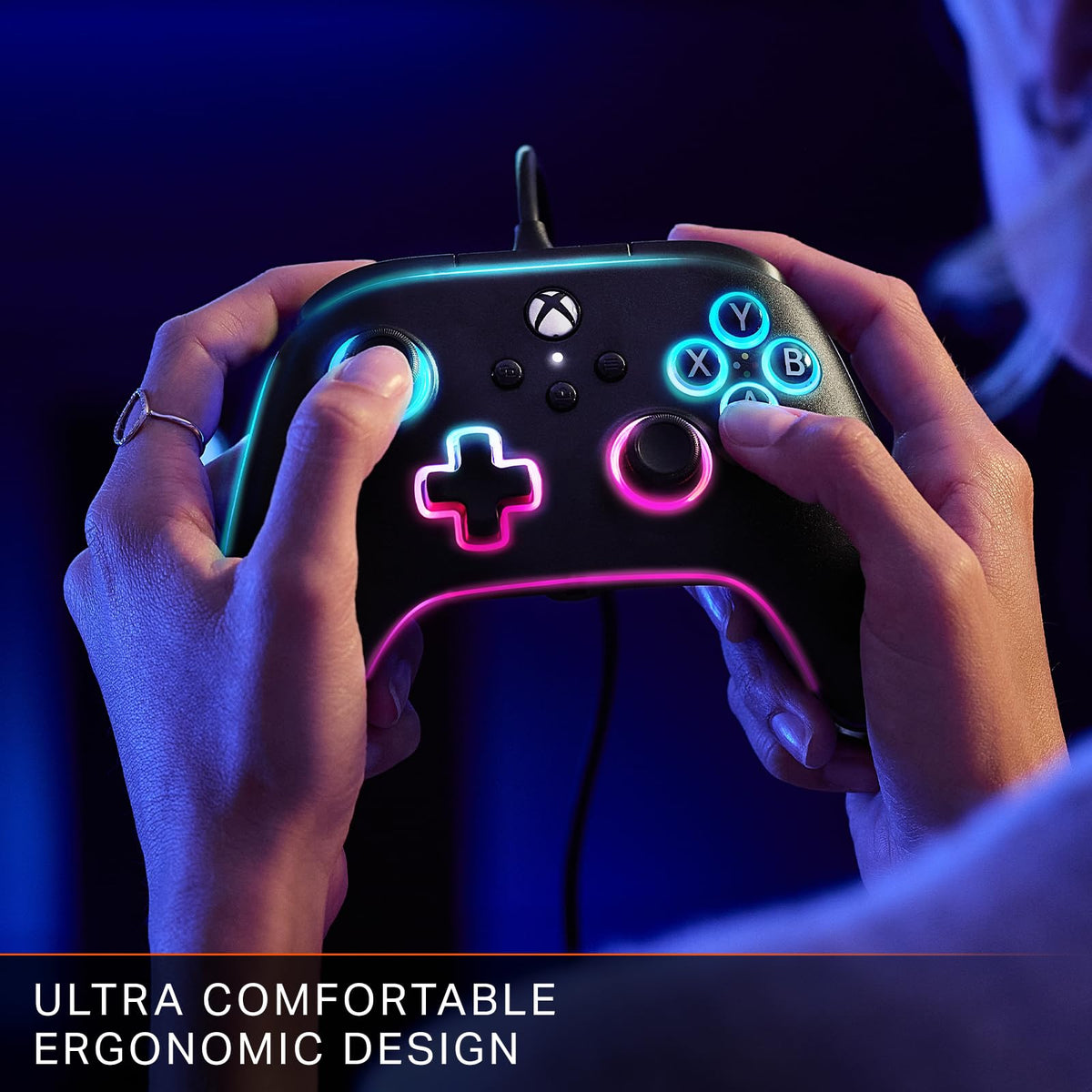 Black Wired Video Game Controller L9238