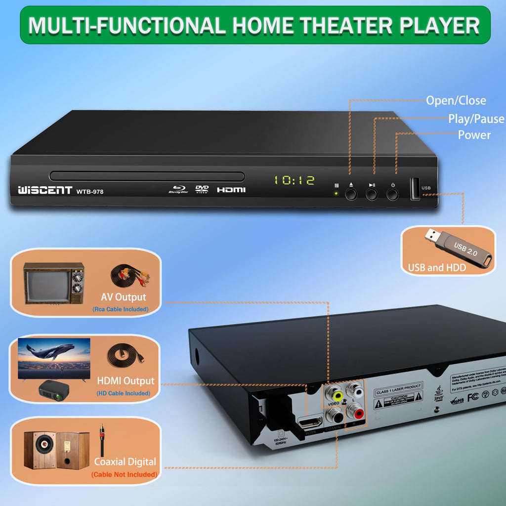 Blu Ray DVD Player Full HD 1080p Region A/1 Z8322