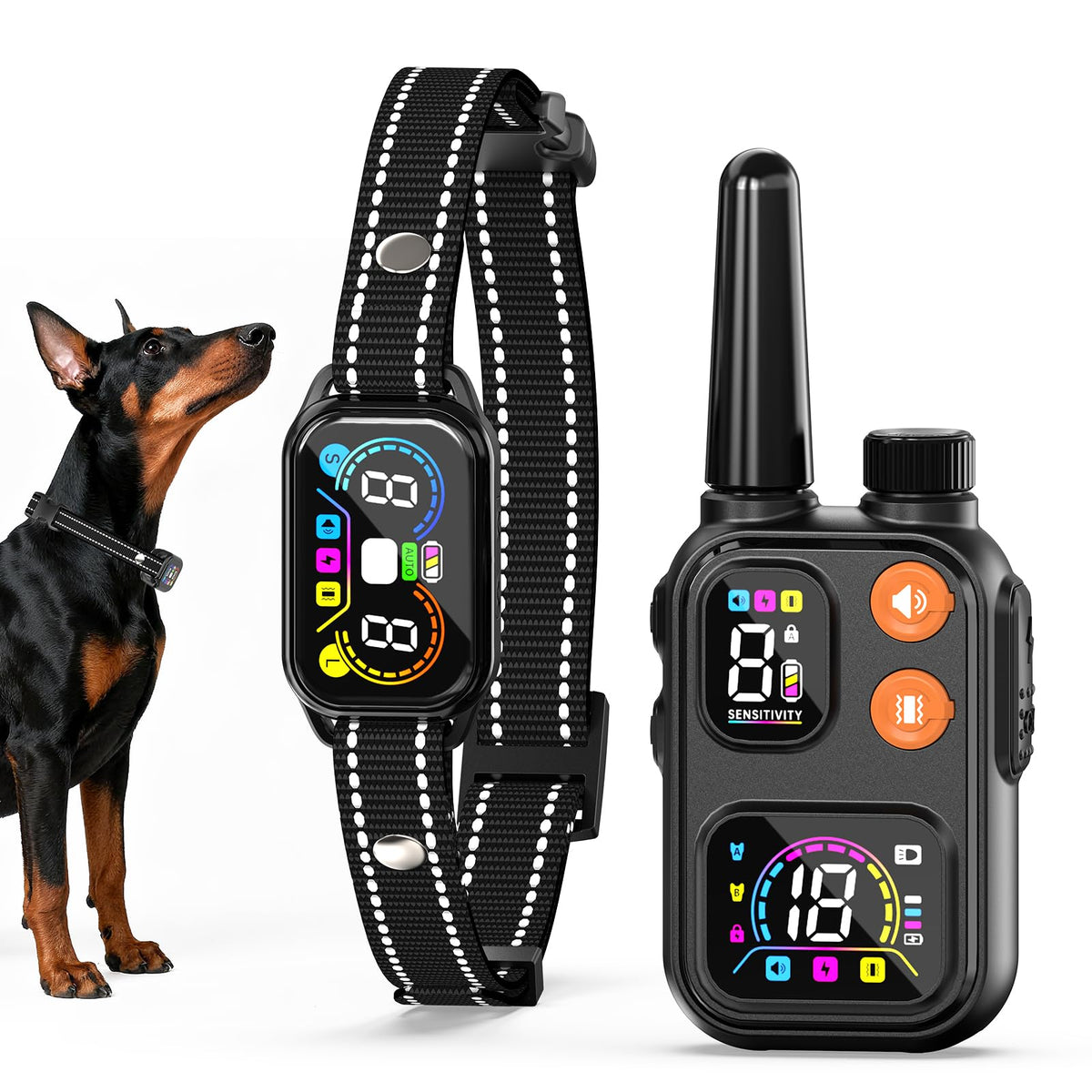 2-in-1 Dog Bark Collar with Remote, 3 Modes, IP67 Waterproof Z846375