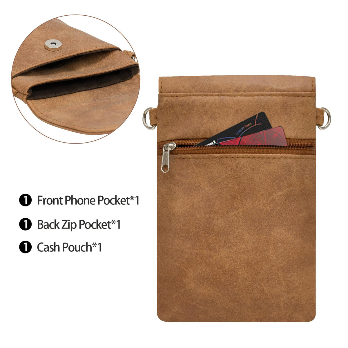 Small Leather Crossbody Bag with Adjustable Strap P51975