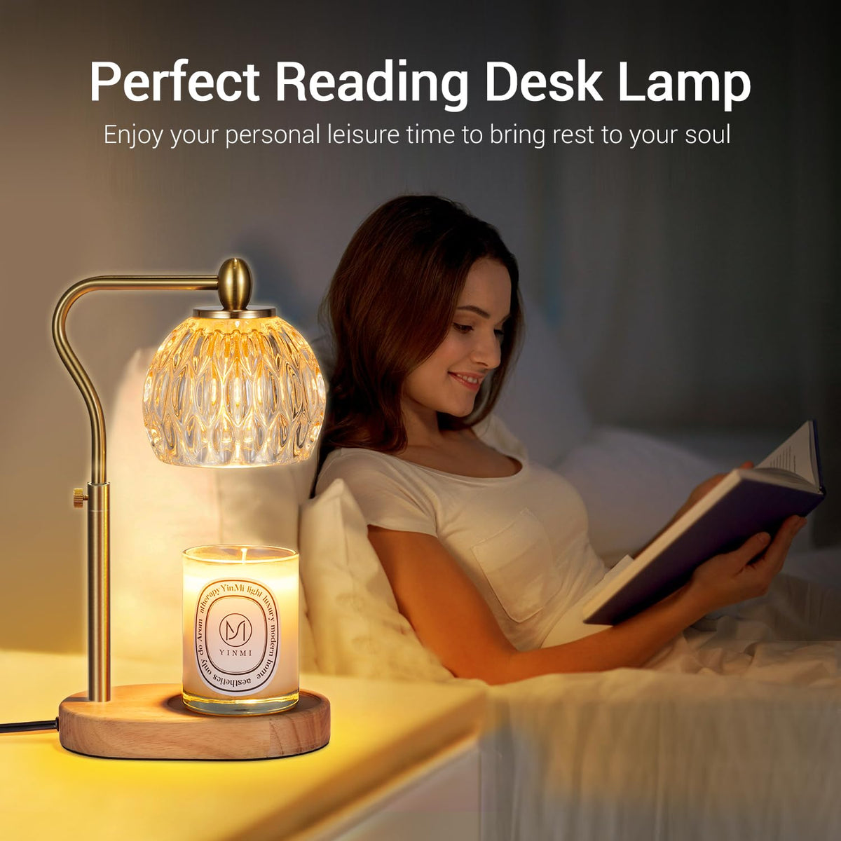 Candle Warmer Lamp with Timer & Dimmer Height Adjustable I203990