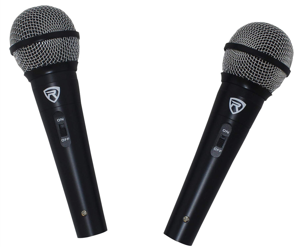 12" Passive PA Speaker System with Metal Wired Mics and Stands B29925