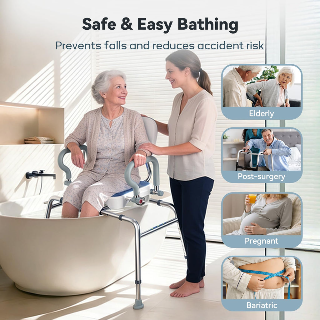 Sliding Shower Chair with Swivel Seat D734