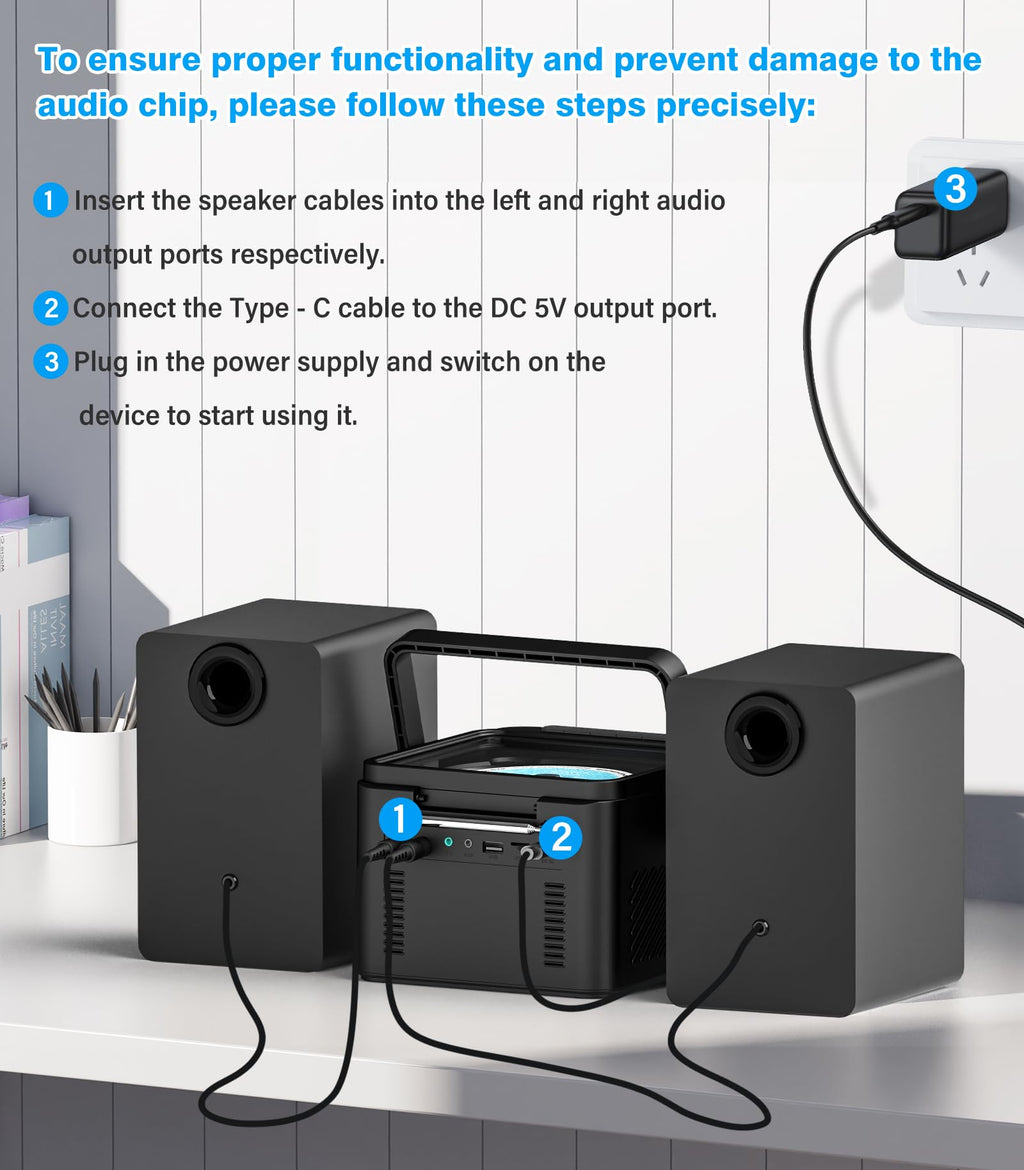 Home Stereo System with CD and Cassette Player F539