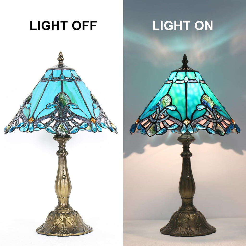 Sea Blue Stained Glass Table Lamp B552008
